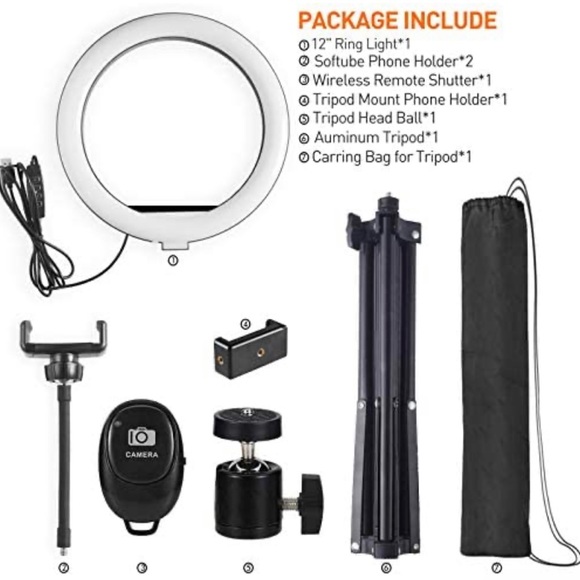 12" Ring Light with 67" Extendable Selfie Ring Light - Picture 5 of 5
